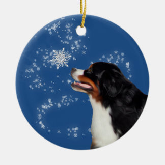 Bernese Gebirgshundewinter-Verzierung Keramikornament