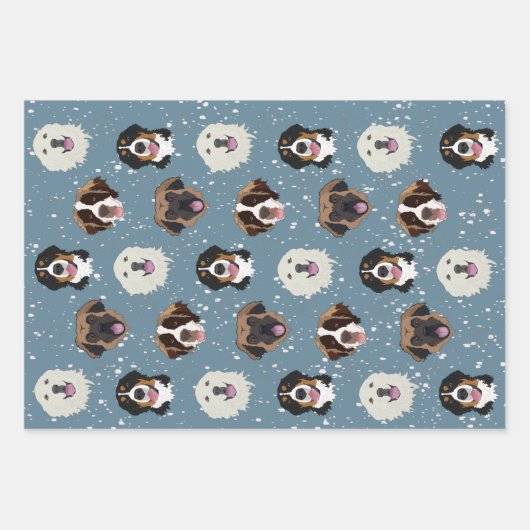 Bernese/Große Pyrenäen/Leonberger/St. Bernard Geschenkpapier Set (Vorderseite 3)