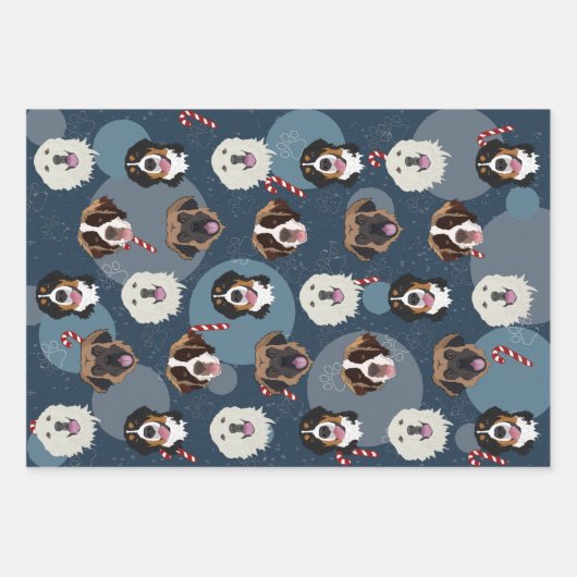 Bernese/Große Pyrenäen/Leonberger/St. Bernard Geschenkpapier Set (Vorderseite 2)