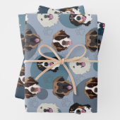 Bernese/Große Pyrenäen/Leonberger/St. Bernard Geschenkpapier Set (Beispiel)