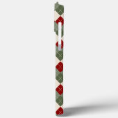 Bernese Hund mit Weihnachtsmannmütze und Florals Case-Mate iPhone Hülle (Rückseite / Links)