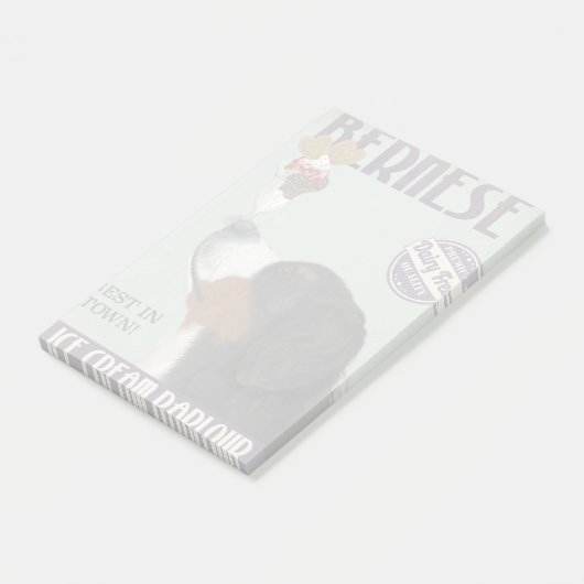 Bernese Ice Cream Post-it Klebezettel (angewinkelt)