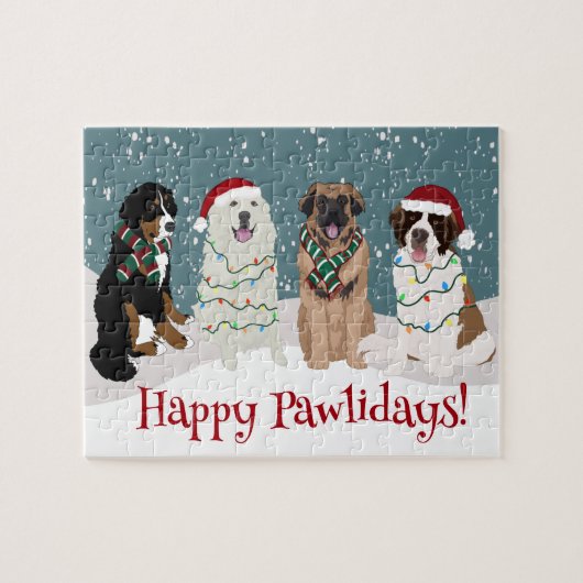 Bernese Leonberger Große Pyrenäen Puzzle (Horizontal)
