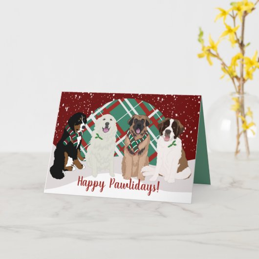 Bernese Leonberger Große Pyrenäen St Bernard Karte (Gelbe Blume)