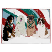 Bernese Leonberger Große Pyrenäen Weihnachten Groß Geschenktüte (Rückseite)