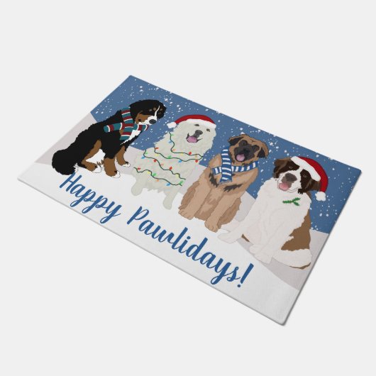 Bernese Leonberger Pyrenees St Bernard Fußmatte (Schrägansicht)