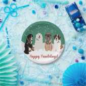 Bernese Leonberger Pyrenees St Bernard Weihnachten Pappteller (Party)