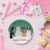 Bernese Leonberger Pyrenees St Bernard Weihnachten Pappteller (Party)