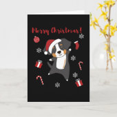 Bernese Merry Christmas Happy Christmas Dogs Karte (Gelbe Blume)