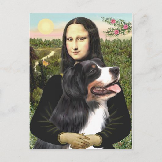 Bernese - Mona Lisa - Maßgeschneidert Postkarte (Vorderseite)