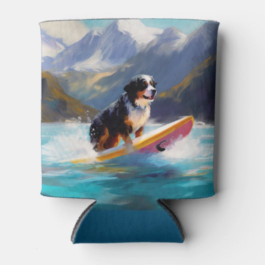 Bernese Mountain Beach Surf Malerei Dosenkühler (Vorderseite)