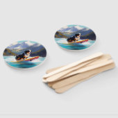 Bernese Mountain Beach Surf Malerei Fächer (Non-assembled)