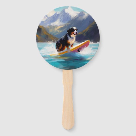 Bernese Mountain Beach Surf Malerei Fächer (Vorderseite)