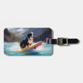 Bernese Mountain Beach Surf Malerei Gepäckanhänger (Vorderseite horizontal)