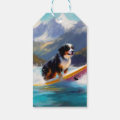 Bernese Mountain Beach Surf Malerei Geschenkanhänger (Rückseite)
