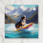 Bernese Mountain Beach Surf Malerei Geschenkanhänger (Rückseite)