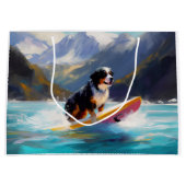 Bernese Mountain Beach Surf Malerei Große Geschenktüte (Vorderseite)
