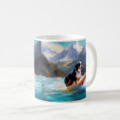 Bernese Mountain Beach Surf Malerei Kaffeetasse (VorderseiteRechts)