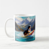Bernese Mountain Beach Surf Malerei Kaffeetasse (Links)