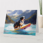 Bernese Mountain Beach Surf Malerei Karte (Vorderseite)