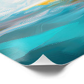 Bernese Mountain Beach Surf Malerei Poster (Ecke)