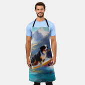 Bernese Mountain Beach Surf Malerei Schürze (Getragen)