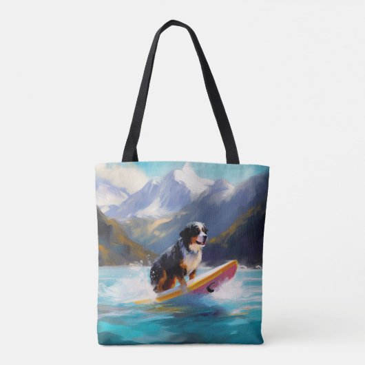 Bernese Mountain Beach Surf Malerei Tasche (Rückseite)