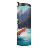 Bernese Mountain Beach Surf Malerei Thermosbecher (Nach rechts gedreht)