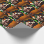 Bernese Mountain Bike St. Patrick's Day Geschenkpapier (Ecke)