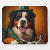 Bernese Mountain Bike St. Patrick's Day Mousepad (Vorne)