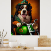 Bernese Mountain Bike St. Patrick's Day Poster (Küche)
