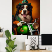 Bernese Mountain Bike St. Patrick's Day Poster (Heimbüro)