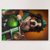 Bernese Mountain Bike St. Patrick's Day Puzzle (Horizontal)