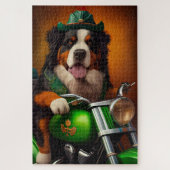 Bernese Mountain Bike St. Patrick's Day Puzzle (Vertikal)
