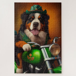 Bernese Mountain Bike St. Patrick's Day Puzzle