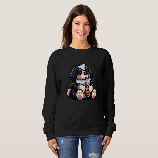 Bernese Mountain Bubble Tee Dog Funny Boba (Vorne ganz)