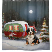 Bernese Mountain Caravan Weihnachtsabenteuer Duschvorhang (Vorderseite)