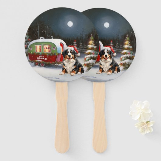 Bernese Mountain Caravan Weihnachtsabenteuer Fächer (Vorne und Hinten)