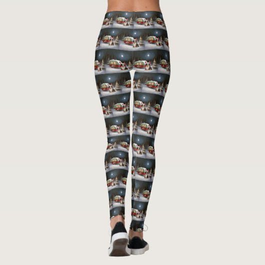 Bernese Mountain Caravan Weihnachtsabenteuer Leggings (Rückseite)