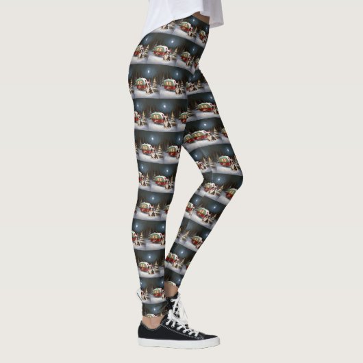 Bernese Mountain Caravan Weihnachtsabenteuer Leggings (Rechts)