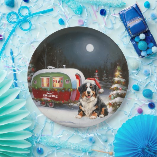Bernese Mountain Caravan Weihnachtsabenteuer Pappteller (Party)