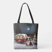 Bernese Mountain Caravan Weihnachtsabenteuer Tasche (Rückseite)