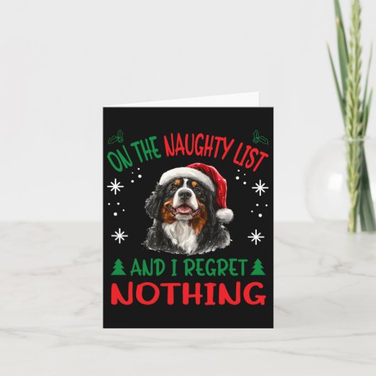 Bernese Mountain Christmas Dog Breed Designs Uni-a Karte (Vorderseite)