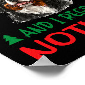 Bernese Mountain Christmas Dog Breed Designs Uni-a Poster (Ecke)