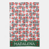 Bernese Mountain Christmas Dog Geschirrtuch (Vertikal)