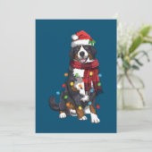 Bernese Mountain Christmas Light Funny Dog Lover Einladung (Stehend Vorderseite)
