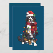 Bernese Mountain Christmas Light Funny Dog Lover Einladung (Vorne/Hinten)