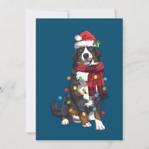 Bernese Mountain Christmas Light Funny Dog Lover Einladung