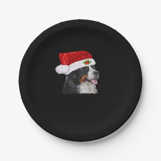 Bernese Mountain Christmas Shirt Dog Christmas Cos Pappteller (Vorderseite)
