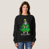 Bernese Mountain Christmas Tree D-Og M-Om Vater Sweatshirt (Vorne ganz)